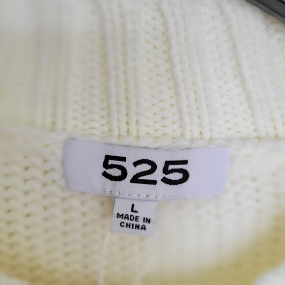 525 AMERICA Fringe Pullover Sweater White Multi | L - Picture 10 of 12